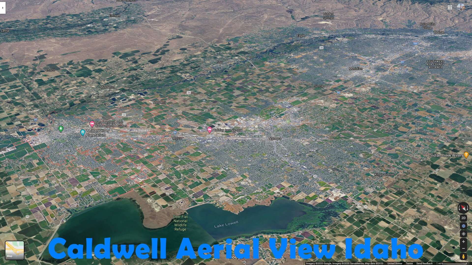 Caldwell Vue Aerienne Idaho